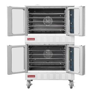 Flamaster FLM-COG-2 38″ Double Deck Gas Convection Oven, NG/LPG, 10 Racks, 108,000 BTU
