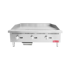 Flamaster FLM-G36-M 36″ Countertop Griddle with Manual Control, NG/LPG, 90,000 BTU, 3 Burners
