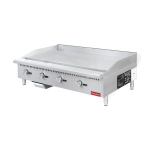 Flamaster FLM-G48-M 48″ Countertop Griddle with Manual Control, NG/LPG, 120,000 BTU, 4 Burners