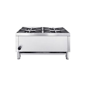 Flamaster FLM-HP24-M 24″ Countertop Gas Hot Plate, NG/LPG, 100,000 BTU, 4 Burners