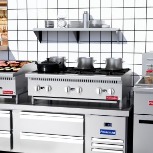 Flamaster FLM-HP36-M 36″ Countertop Gas Hot Plate, NG/LPG, 150,000 BTU, 6 Burners