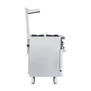 Flamaster FLM-R24 24” NG/LPG Commercial Gas Range, 4 Open Burners, Standard Oven, 153,000 BTU