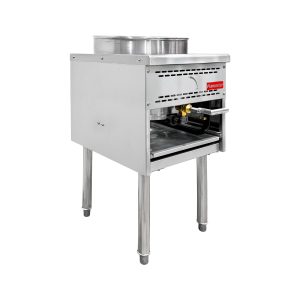 Flamaster FLM-WOK16-NG 17 1/2” Wok Range with 16” Ring, Natural Gas, 125,000 BTU