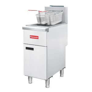 Flamaster CP-VF40-LP 15 1/2″ Gas Open Pot Fryer, Liquid Propane, 40-50 lb, 100,000 BTU