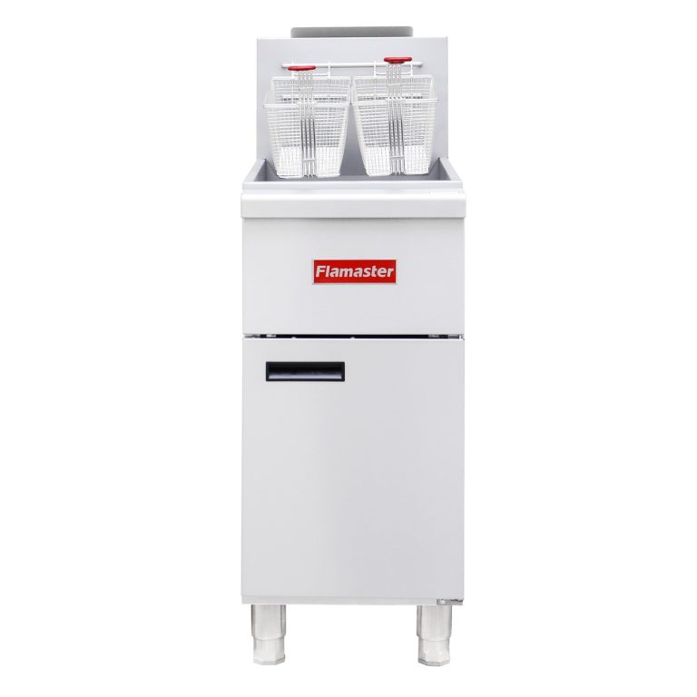 Flamaster FLM-F3-LP 15 1/2″ Liquid Propane Floor Fryer, 35-40 lb, 3 Tubes, 90,000 BTU