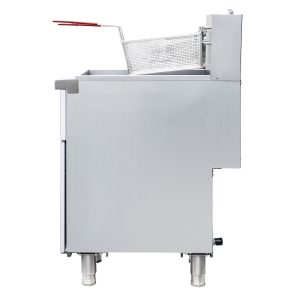 Flamaster FLM-F3-NG 15 1/2″ Natural Gas Floor Fryer, 35-40 lb, 3 Tubes, 90,000 BTU