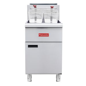 Flamaster FLM-F5-NG 21″ Natural Gas Floor Fryer, 75-80 lb, 5 Tubes, 150,000 BTU