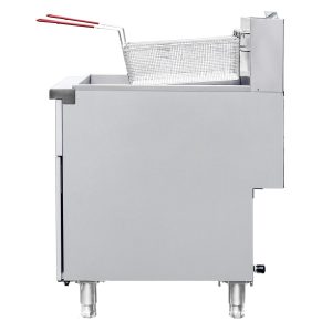 Flamaster FLM-F5-NG 21″ Natural Gas Floor Fryer, 75-80 lb, 5 Tubes, 150,000 BTU