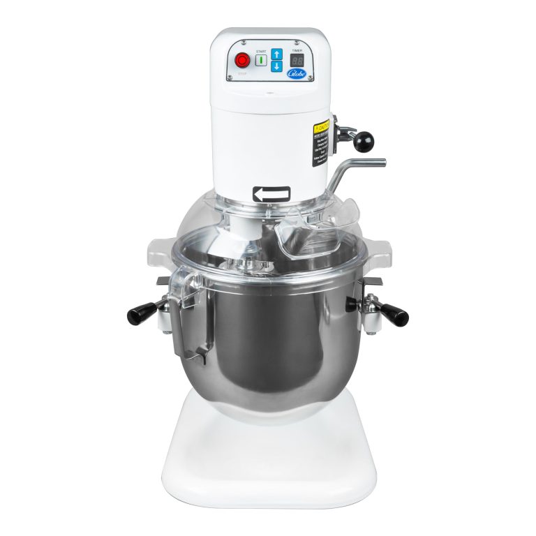 Globe SP08 8 Qt. Bowl Lift Countertop Mixer with Guard & Standard Accessories