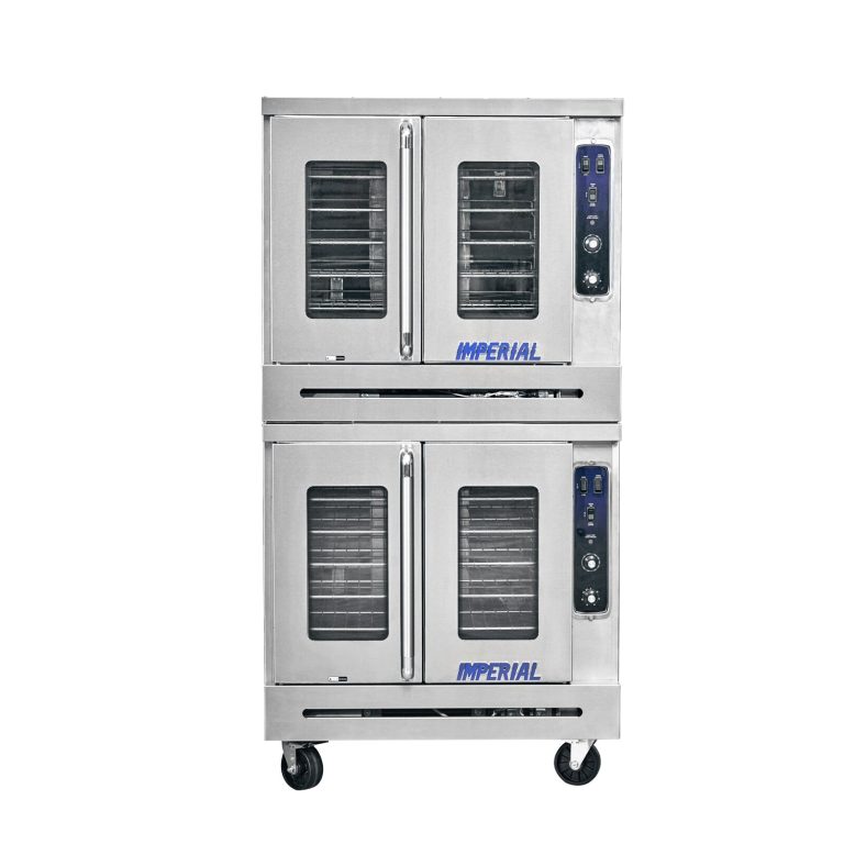 Imperial Range PCVG-2 Pro Series Double-Deck Two-Door Natural Gas Convection Oven with Two-Speed Motor – 140,000 BTU