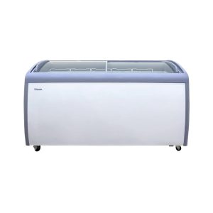 Polarman PLM-S460 60 1/4″ Mobile Ice Cream Display Freezer, Curved Sliding Lid with 5 Baskets, 11.65 cu. ft.