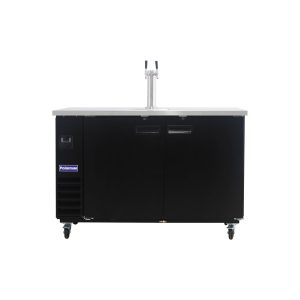 Polarman PLM-BCBD3-1 61 1/16″ Double Tap Direct Draw Kegerator Beer Dispenser with 2 Solid Doors, 16.6 cu. ft.