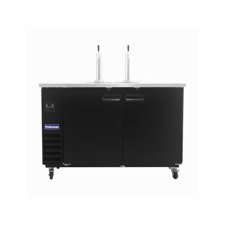 Polarman PLM-BCBD3-2 61 1/16″ Dual Single-Tap Direct Draw Kegerator Beer Dispenser with 2 Solid Doors, 16.6 cu. ft.