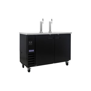 Polarman PLM-BCBD3-2 61 1/16″ Dual Single-Tap Direct Draw Kegerator Beer Dispenser with 2 Solid Doors, 16.6 cu. ft.