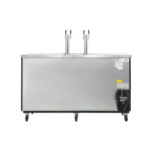 Polarman PLM-BCBD4-2 73 1/16″ Dual Double-Tap Direct Draw Kegerator Beer Dispenser with 3 Solid Doors, 20.8 cu. ft.