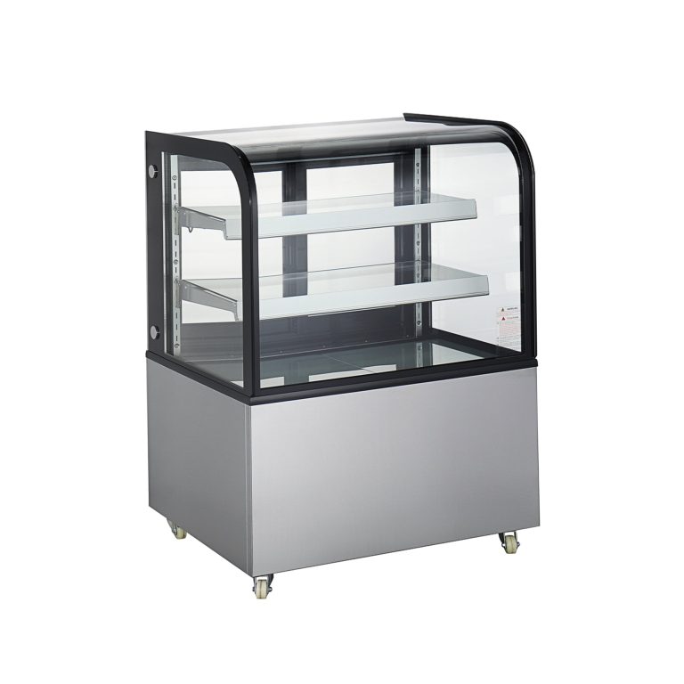Polarman ARC-270Y 36" Vidrio Curvado Caseta de Exposicion Refrigerada para Panadería con Luces LED