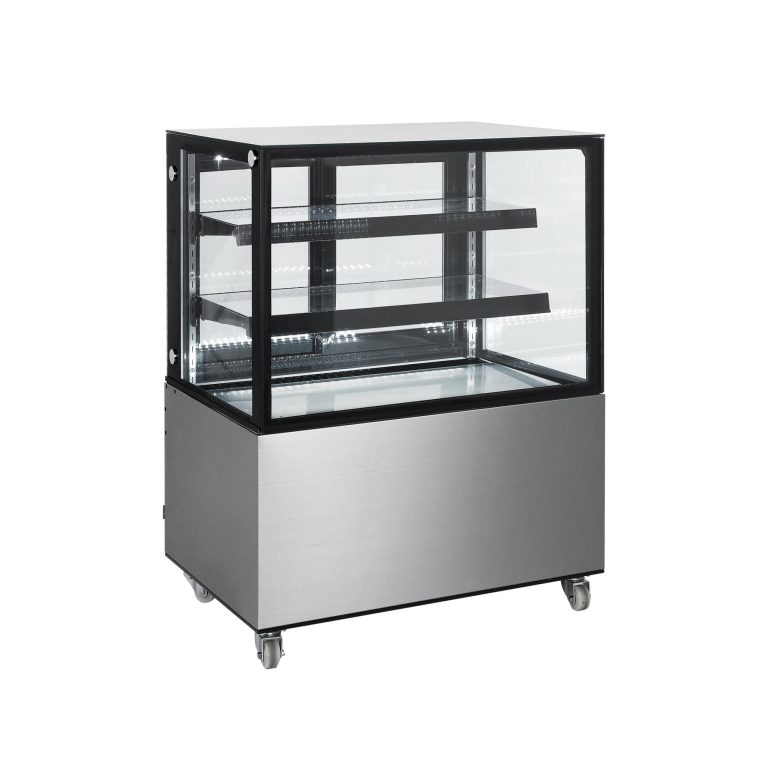 Polarman ARC-270Z 36" Vidrio Cuadrado Caseta de Exposicion Refrigerada para Panadería con Iluminación LED