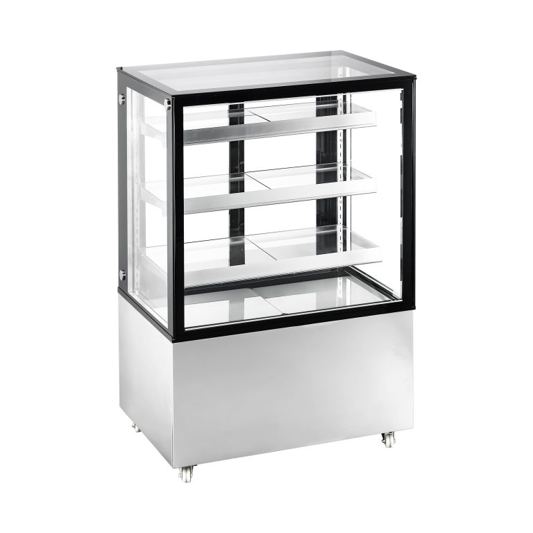 Polarman ARC-271Z 36" Vidrio Cuadrado Caseta de Exposicion Refrigerada para Panadería con Iluminación LED