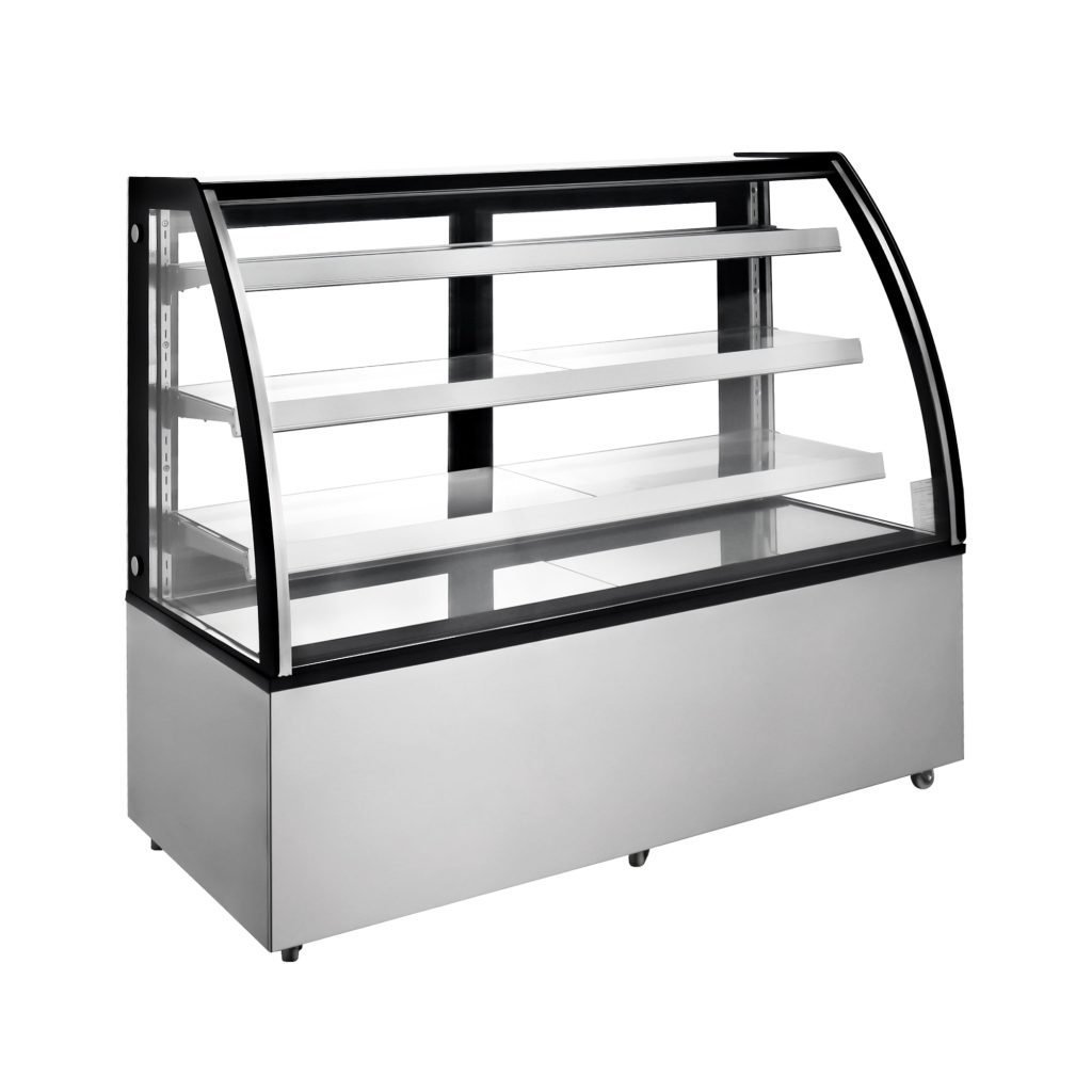 Polarman ARC-471Y 60″ Curved Glass Refrigerated Bakery Display Case with LED Lighting