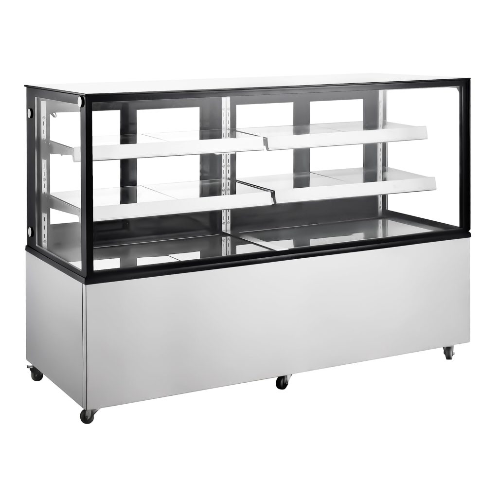 Polarman ARC-570Z 72″ Square Glass Refrigerated Bakery Display Case with LED Lighting