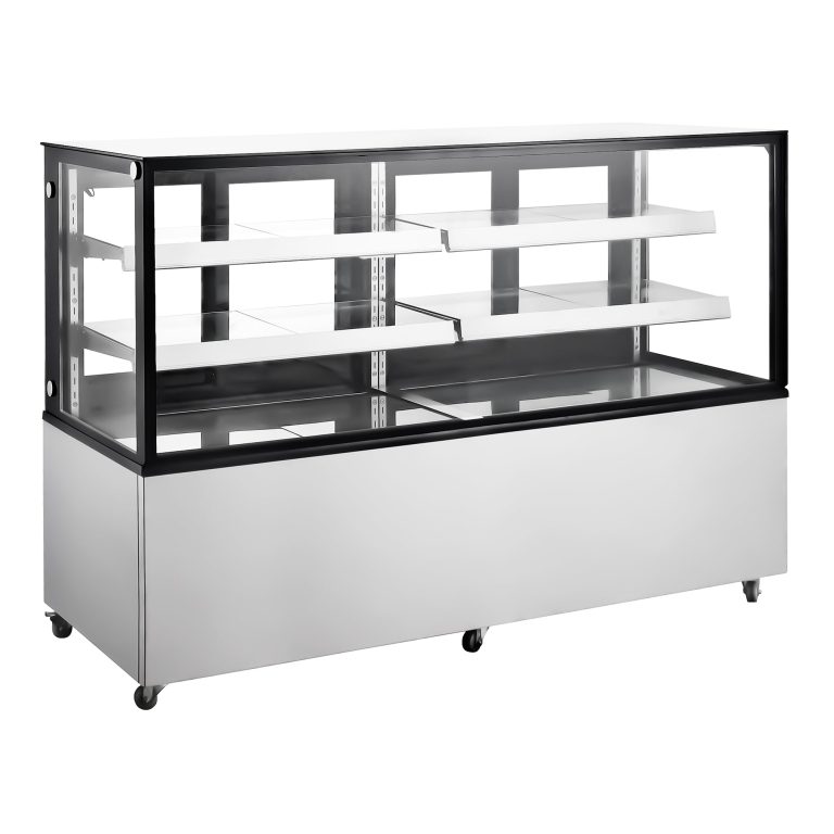 Polarman ARC-570Z 72" Vidrio Cuadrado Casera de Panadería Refrigerada con Iluminación LED