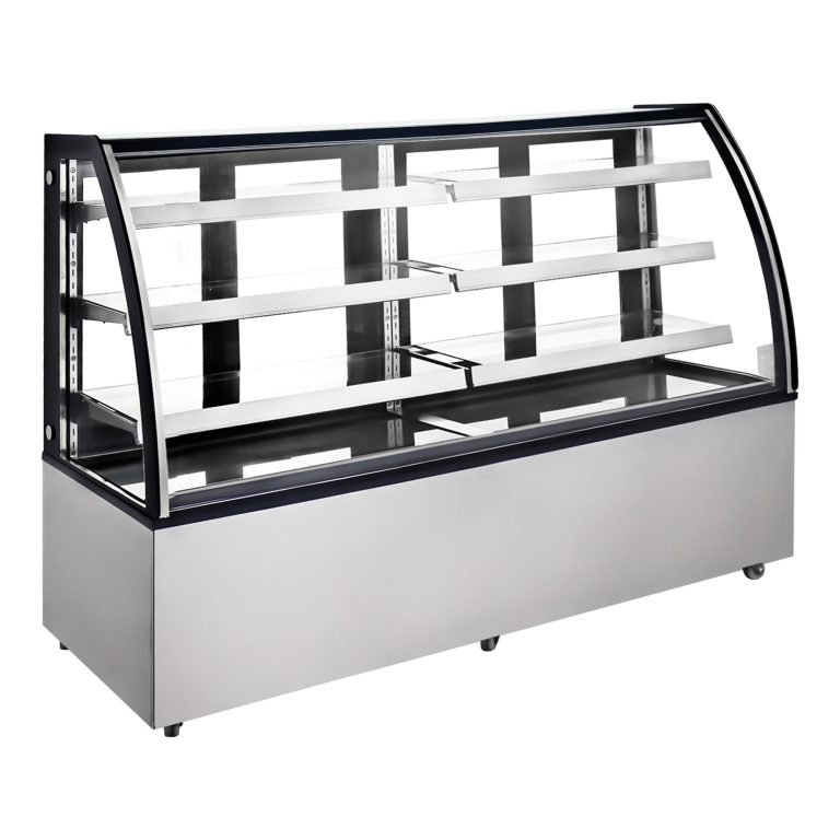 Polarman ARC-571Y 72" Vidrio Curvo Casera de Panadería Refrigerada con Iluminación LED