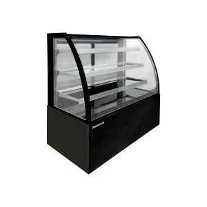 Polarman PLM-371AB 48″ Black 3-Shelf Curved Glass Refrigerated Bakery Display Case