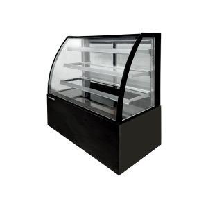 Polarman PLM-371AB 48″ Black 3-Shelf Curved Glass Refrigerated Bakery Display Case