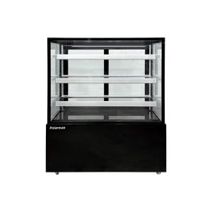 Polarman PLM-371SB 48″ Black 3-Shelf Square Glass Refrigerated Bakery Display Case