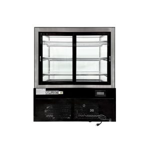 Polarman PLM-371SB 48″ Black 3-Shelf Square Glass Refrigerated Bakery Display Case