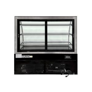 Polarman PLM-471AB 60″ Black 3-Shelf Curved Glass Refrigerated Bakery Display Case