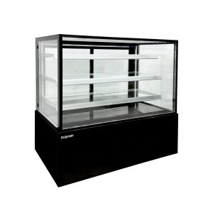 Polarman PLM-471SB 60″ Black 3-Shelf Square Glass  Refrigerated Bakery Display Case
