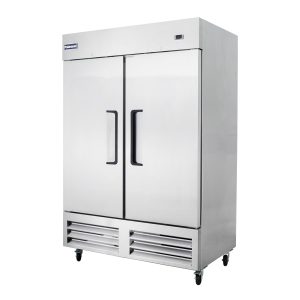 [Clearance] Polarman PLM-54FS 53 15/16″ Reach-In Freezer with Double Solid Doors, Bottom Mount, Stainless Steel, 49 cu. ft.