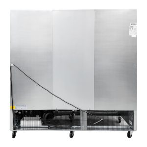 Polarman PLM-81RGS 81″ Reach-In Refrigerator with Triple Glass Doors with LED Lighting, Bottom Mount, Stainless Steel, 72 cu. ft.