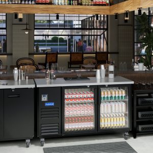 Polarman PLM-BC-3G 69″ Back Bar Cooler with 2 Glass Swing Doors, 20.4 cu. ft.