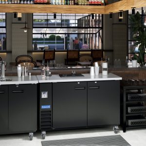 Polarman PLM-BC3-24 61″ Back Bar Cooler with 2 Solid Swing Doors, 16.6 cu. ft.