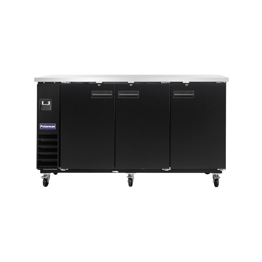 Polarman PLM-BC4-24 73″ Back Bar Cooler with 3 Solid Swing Doors, 20.8 cu. ft.