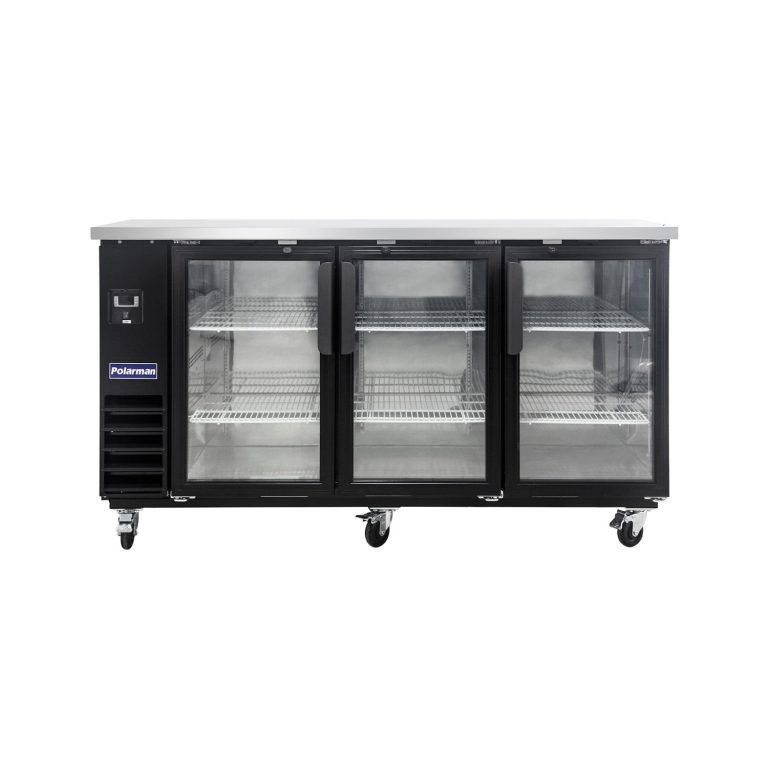 Polarman PLM-BC4-24G 73″ Back Bar Cooler with 3 Glass Swing Doors, 20.8 cu. ft.
