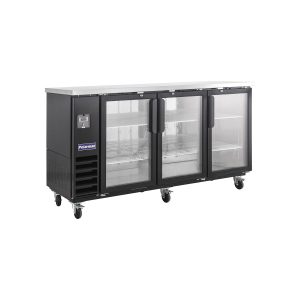 Polarman PLM-BC4-24G 73″ Back Bar Cooler with 3 Glass Swing Doors, 20.8 cu. ft.