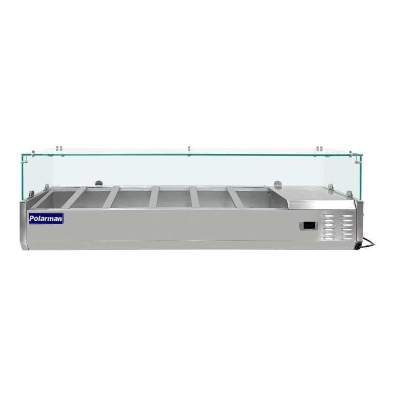 Polarman PLM-PDX-60G 59" Refrigerador de Contorno con Barra de Topping y Protector Antisneezing