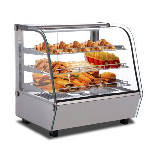 Polarman RTR-120L 27″ 3 Shelf Countertop Heated Display Case with Sliding Doors