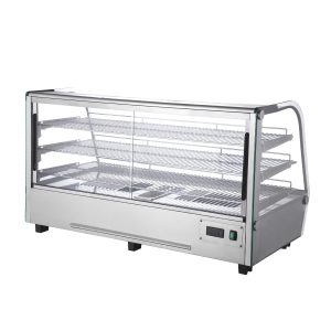 Polarman PLM-W202L 48″  3 Shelf Countertop Heated Display Case with Sliding Doors