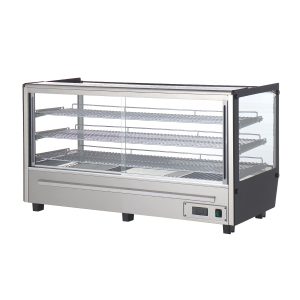 Polarman RTR-202L-5 48″ 3 Shelf Countertop Heated Display Case with Sliding Doors
