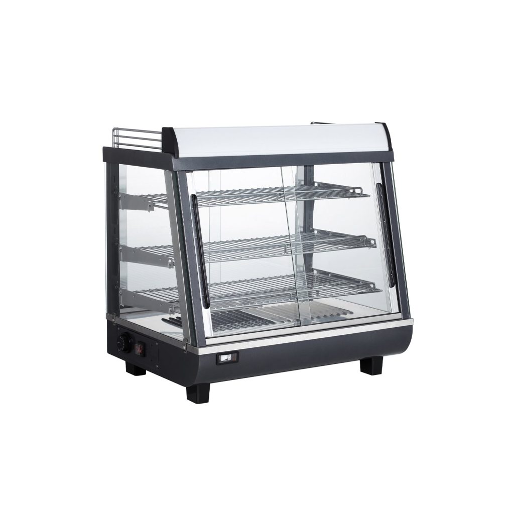 Polarman RTR-96L 27″ 3 Shelf Countertop Heated Display Case with Sliding Doors