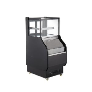 Polarman RTS-286L-2 25 9/10″ Square Glass Refrigerated Air Curtain Merchandiser with LED Lighting and Night Curtain