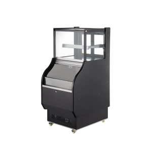 Polarman RTS-286L-2 25 9/10″ Square Glass Refrigerated Air Curtain Merchandiser with LED Lighting and Night Curtain