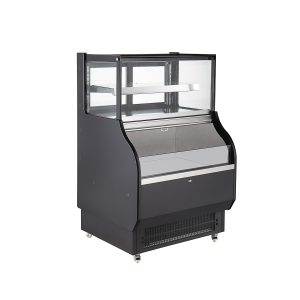 Polarman RTS-410L-2 39″ Square Glass Refrigerated Air Curtain Merchandiser with LED Lighting and Night Curtain