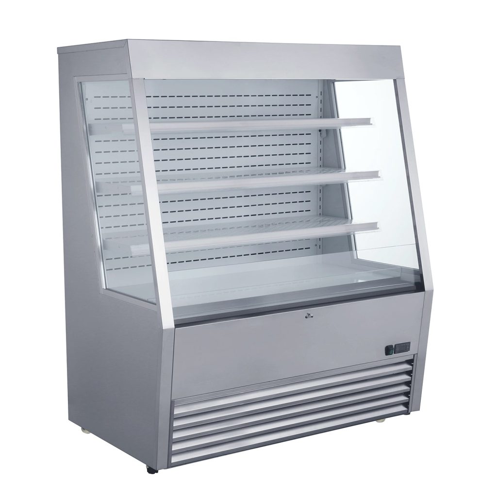 Polarman RTS-490LS 48″ Vertical Air Curtain Merchandiser, Stainless Steel, with 3 Shelves