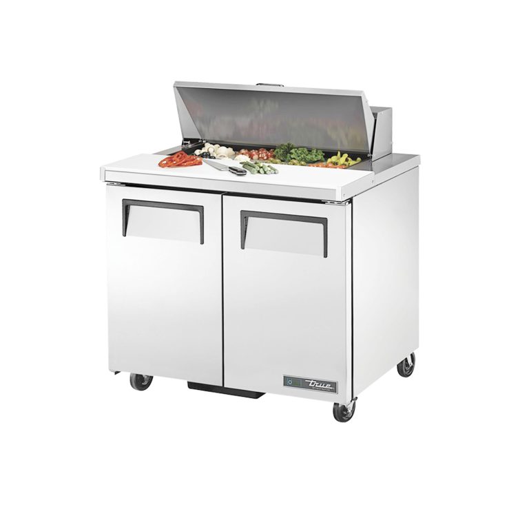 True TSSU-36-08-HC 36 3/8″ 2 Door Refrigerated Sandwich Prep Table