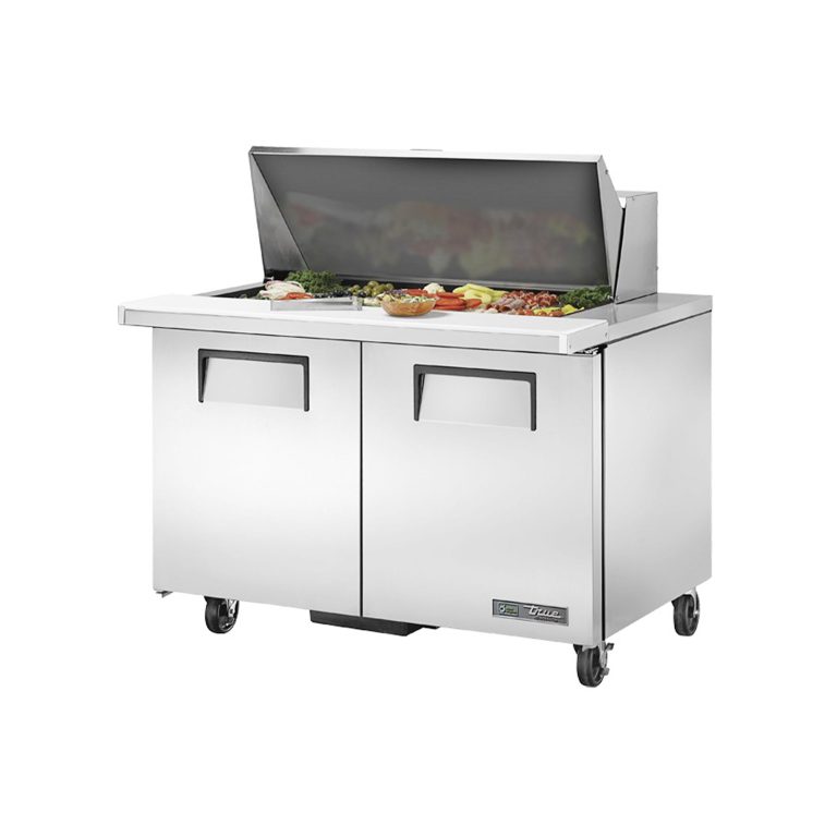 True TSSU-48-18M-B-HC 48 3/8″ 2 Door Mega Top Refrigerated Sandwich Prep Table